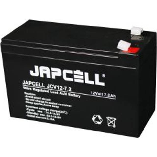 Japcell blybatteri JCV12-7.2 F1 AGM, 12V/7,2Ah