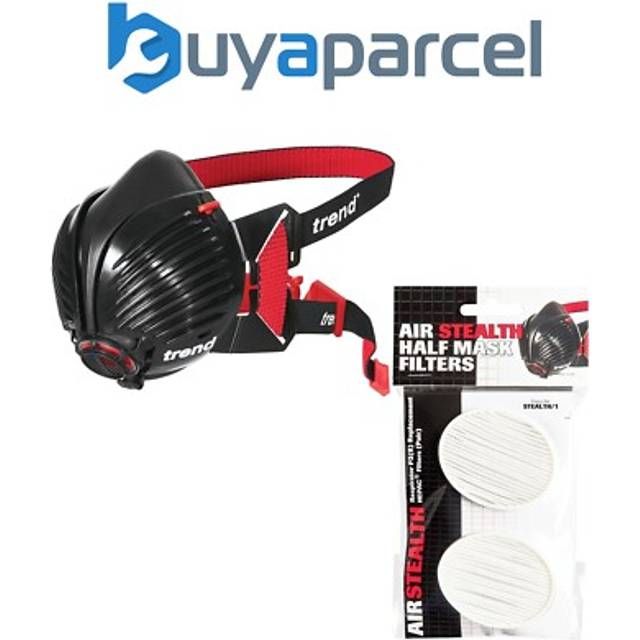 Stealth/sm air stealth Half Face Dust Mask with Spare x2 P3 Filters s/m - Trend