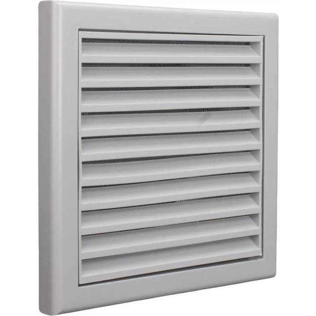Blauberg Plastic Fixed Blade Grille - 100mm - Off Black - DECOR155X155-100SBLACK
