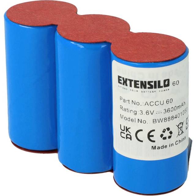 Replacement Battery compatible with Garne Vario RV-E6 (3600mAh, 3.6 v, NiMH) - Extensilo