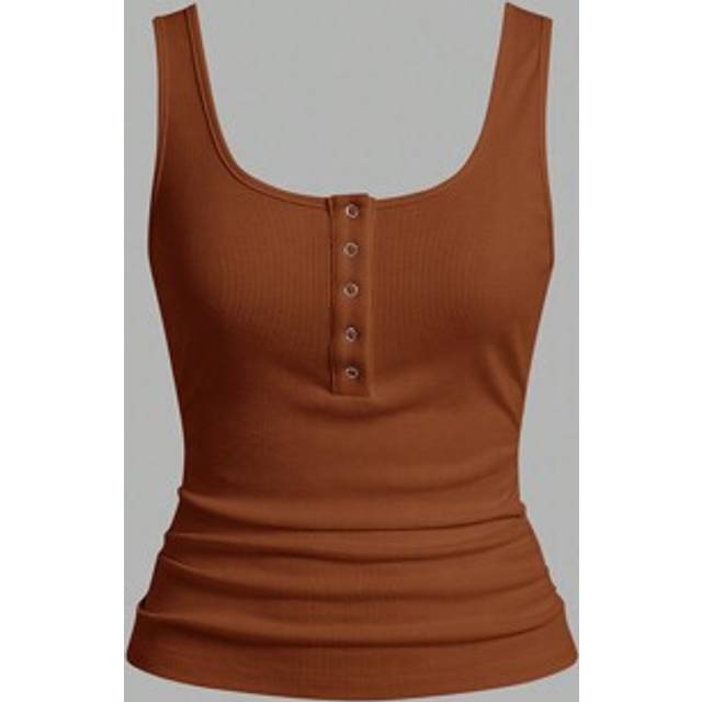 Slaydiva Casual All-Match White Cami Top With Deep U-Neck And Racerback-C