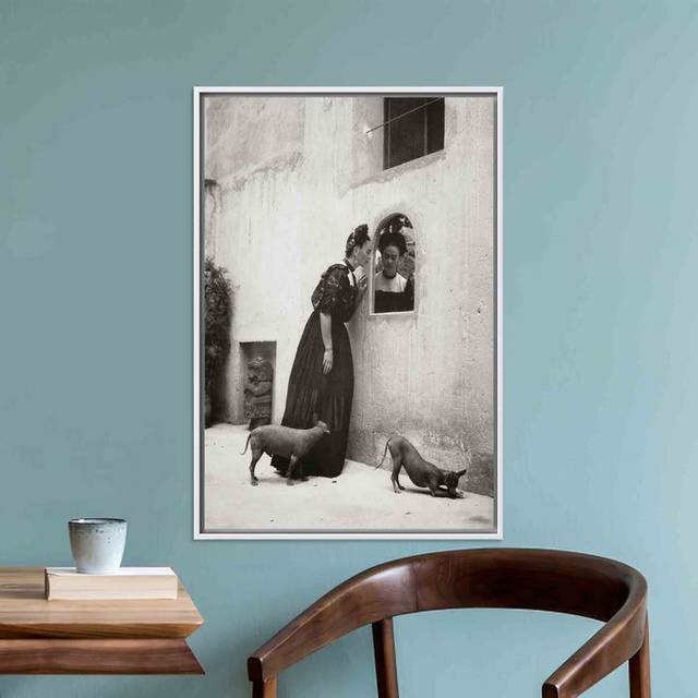 Frida Kahlo Large Wall Art Canvas - Iconic Masterpiece Home Decor for Art Enthusiasts - Framed Print without Mat (100 cm H x 70 cm W)
