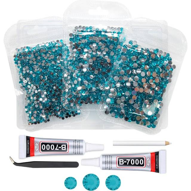 qiipii Light Purple Crystal Resin Rhinestones w B7000 Jewelry Glue for Bedazzling Crafting Flatback Stones 3mm 4mm 5mm Non-Hotfix Diamonds Crystals Ge