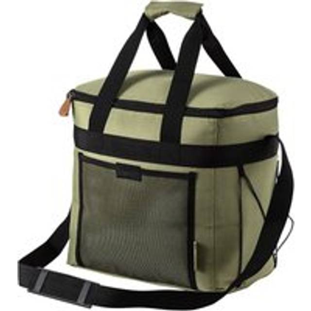 Cabin Max 28L Picnic Cooler Bag With Netted Pocket And Bottle Holder Straps In Green - Medium