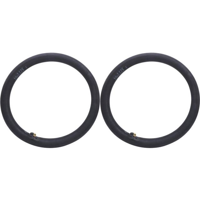 2Pcs Inner Tube Replacement Butyl Rubber Tyre WBend Valve for Folding Bicycle Bike16x2.125in