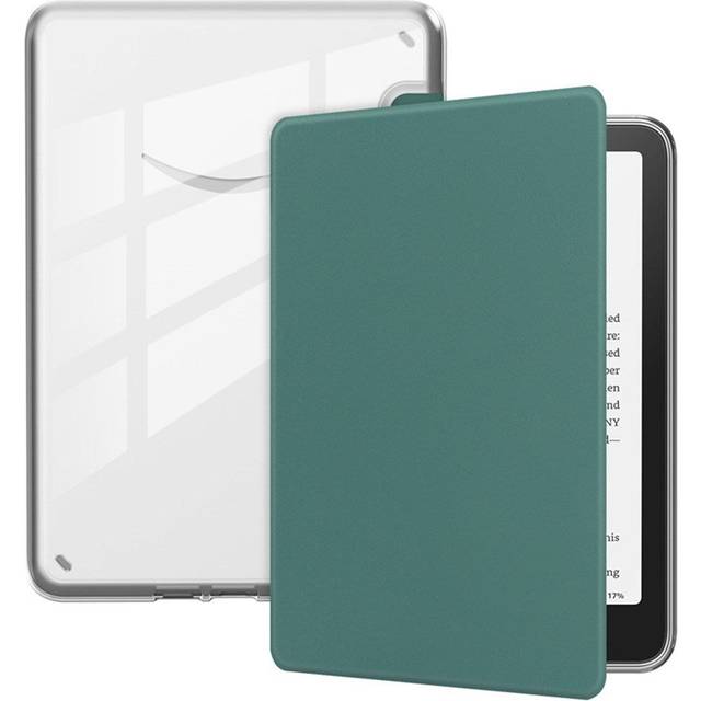 EIDERWOOD Amazon Kindle Paperwhite (2024) Konstläder Fodral - Genomskinlig / Mörkgrön