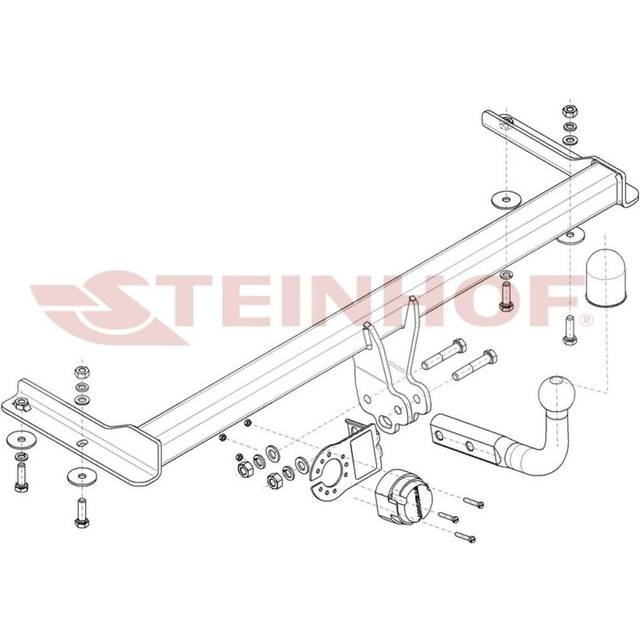 Swan neck tow bar for nissan qashqai iii j12 (2021-) n-113