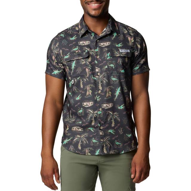 Columbia Men's PFG Uncharted Printed Short Sleeve Shirt- - Prints (XL)