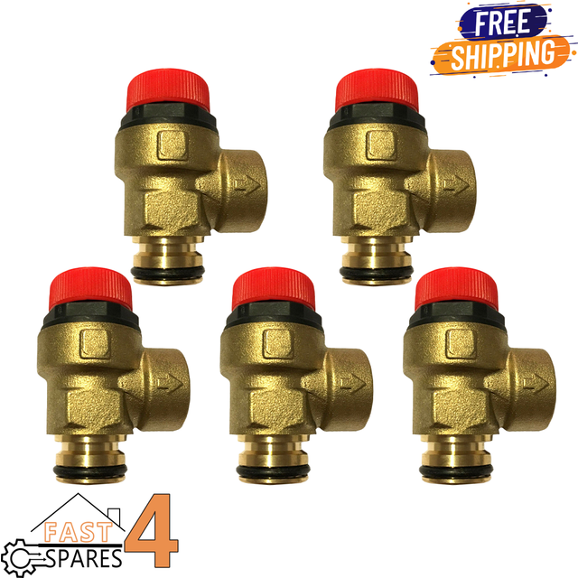 5x baxi duotec titanium 24- 28 combi erp s/n ac pressure relief valve prv 248056