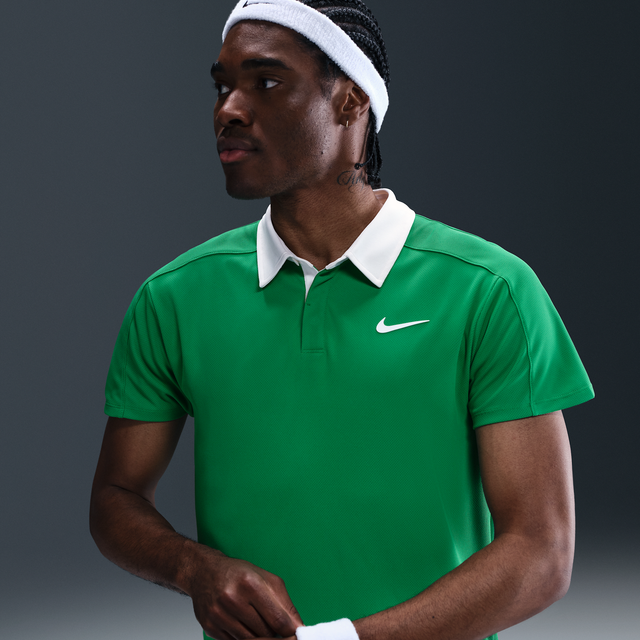 NikeCourt Slam Men's Dri-FIT ADV Tennis Polo - Green - Polyester - XS