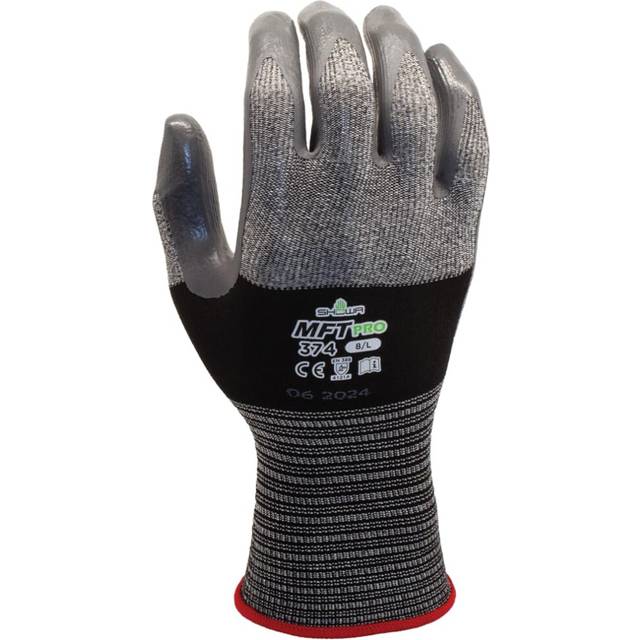 SHOWA MFT PRO 374 Nitrile Palm Coated General Purpose Safety Glove with Microfiber Liner  13-Gauge  X-Large (12 Pairs)