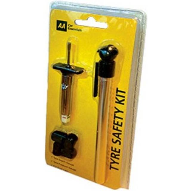 Aa car tyre safety kit tyre depth gauge tyre air pressure gauge + 4 valve caps