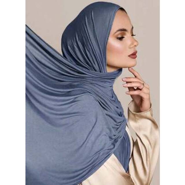 SHEIN 1pc New Style Large Size Jersey Hijab Shawl Soft Solid Color Turban Women Scarf Casual Headband For Abaya Women Veil