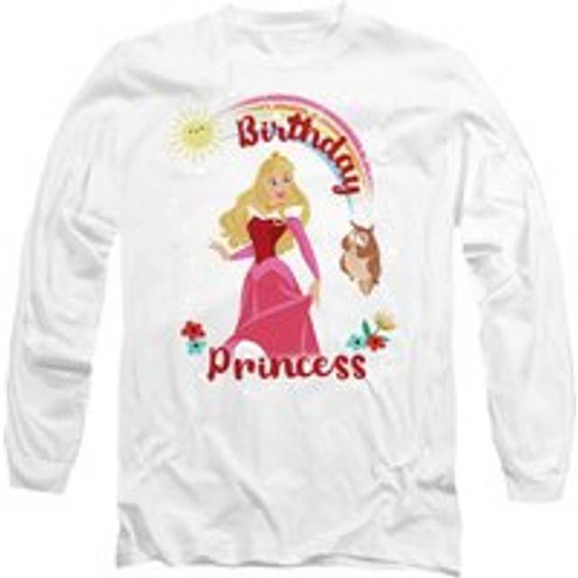 Sleeping Beauty Birthday Princess With Aurora Long Sleeve T-Shirt, White - XXL