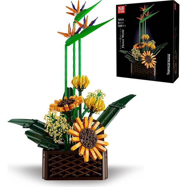 Mould King Flower Building Set Lily Artificial Flower Bundle Building Set Toy Flower Model Girl Mother Girlfriend Lady Birthday Gift (Strelitzia)