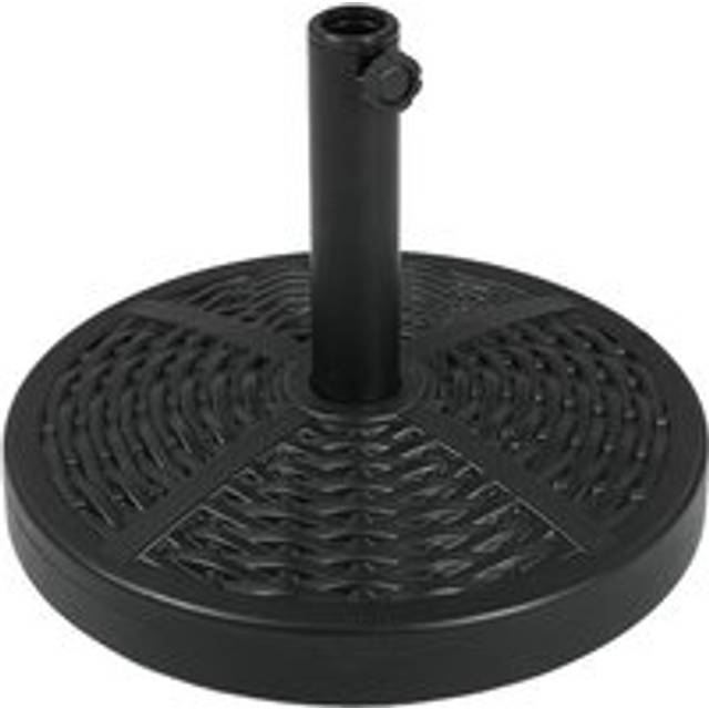 25kg Heavy Duty Weave Pattern Round Umbrella Base - Black - One Size