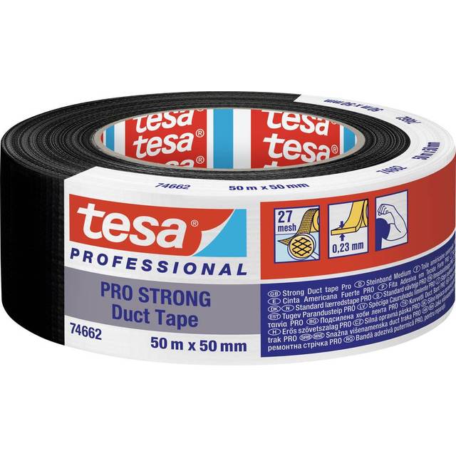 tesa Duct Tape Pro-Strong 66462-00002-00 Repareringstejp Svart (L x B) 50 m x 50 mm 1 st
