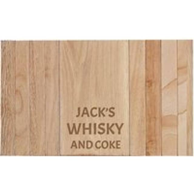 Personalised Large Free Text Wooden Sofa Tray - Light Brown - One Size