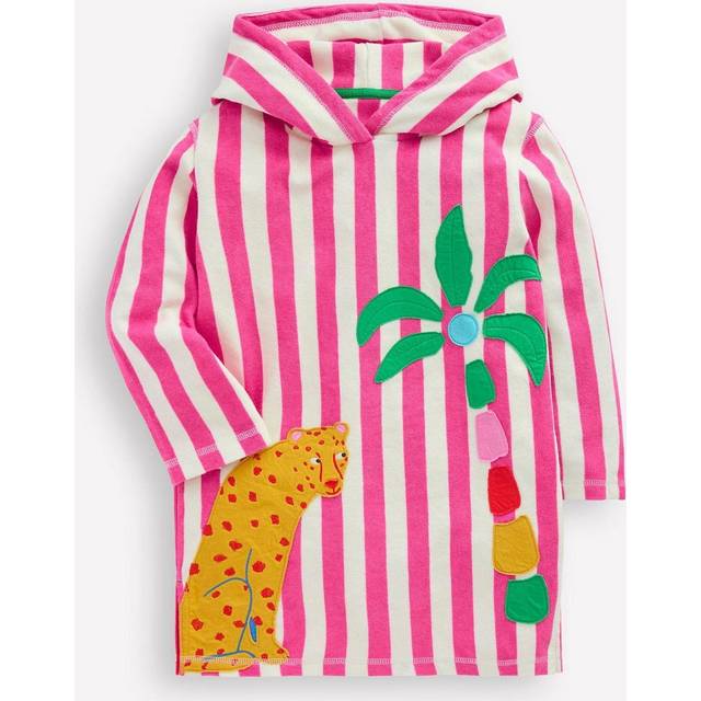 Mini Boden Kids' Mara Cotton Towelling Throw-On, Pink Stripe
