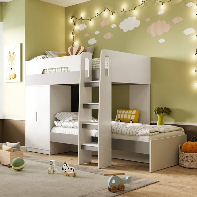 Flair Furniture Flair Benito Bunk Bed White And Grey, Grey
