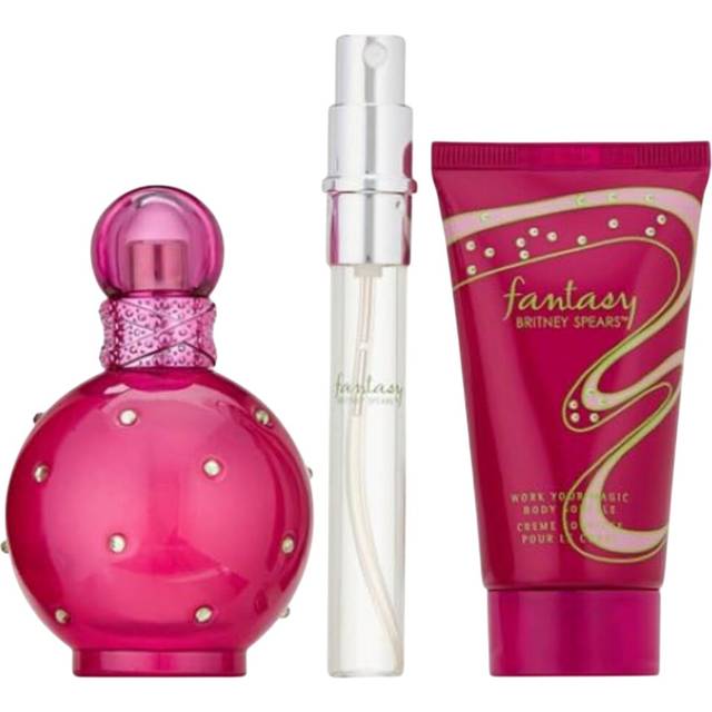 Britney Spears Fantasy Women's Fragrance 3 Piece Gift Set  1.0 oz Eau de Parfum Spray  1.7 oz Body Souffle  and 0.33 oz Eau de Parfum Spray Pen