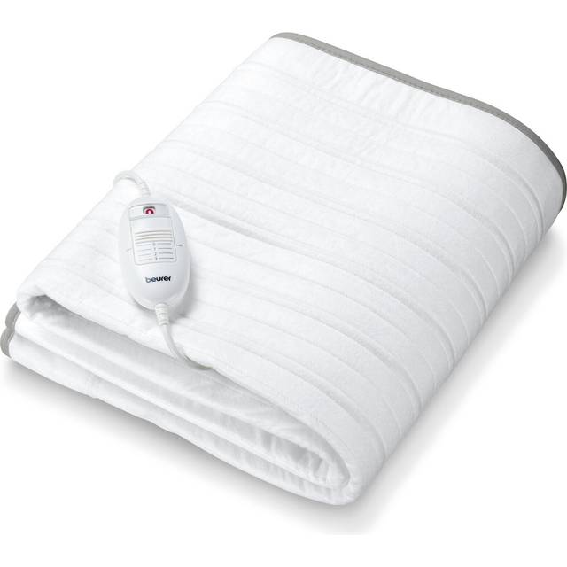 Beurer TS 17 värmeundersäng, mjukt fleece-material,halkfri tack vare fixering med gummiband, 3 temperaturinställningar, 150x80 cm, säkerhetssystem,avtagbar strömbrytare, maskintvättbar vid 30 °C,Grå