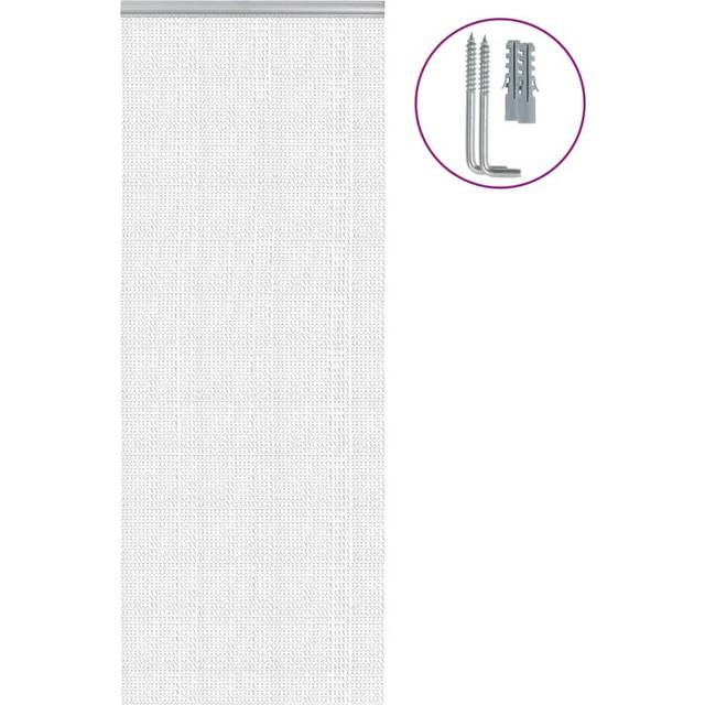vidaXL Chain Door Fly Screen 80x212 cm Aluminium - Silver