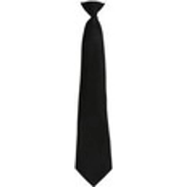(One Size, Black) Premier Mens Fashion âColoursâ Work Clip On Tie
