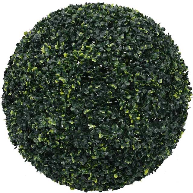 vidaXL Artificial Boxwood Balls with LED Lights 2 pcs Green 20 cm