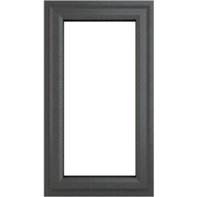 Crystal uPVC A Rated Window Top Opener 610 x 1040mm Clear - Grey External/White Internal