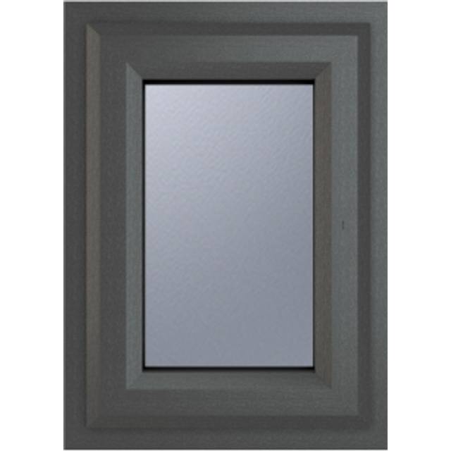 Crystal uPVC Double Glazed Window Top Hung Opener Grey White Obscure Glass 440x610mm - Crystal-Direct - 61 x 44 x 7cm