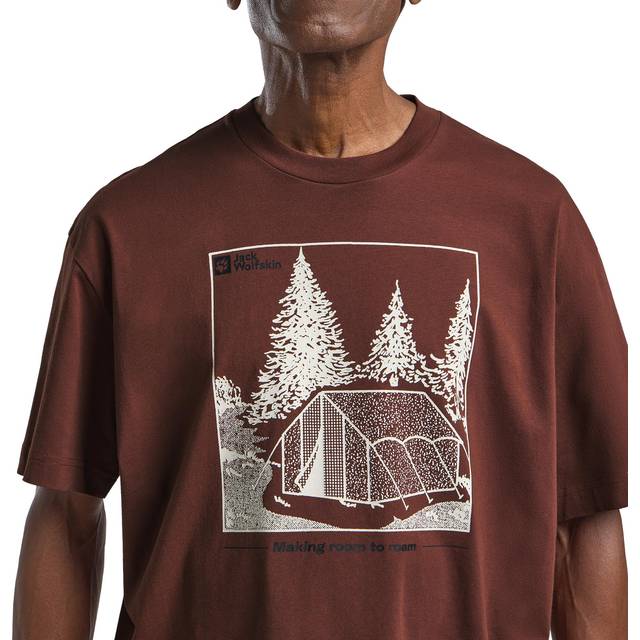 Jack Wolfskin T-shirt in organic cotton Freeroamer T-Shirt Men M tent dark rust TENT dark rust