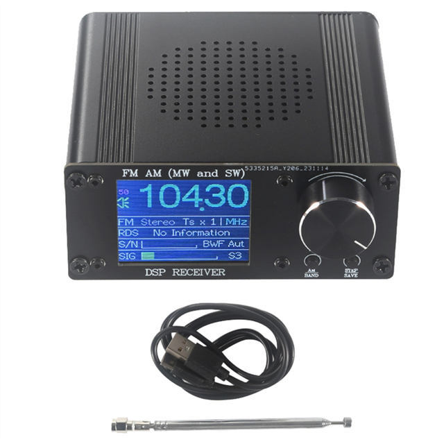 ATS-80 FM AM Radio Frequency Modulation Amplitude Receiver with Color Screen