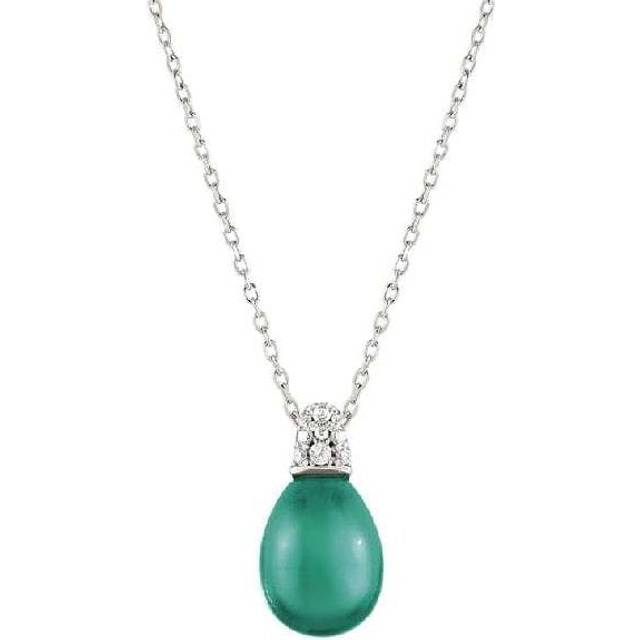 Nomination My Radiance Paraiba Tourmaline Green Necklace In Silver wit
