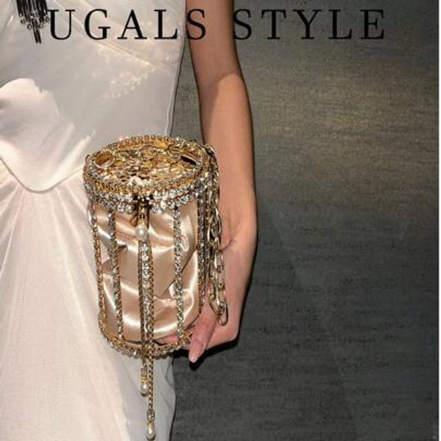 SHEIN Luxury Women&#39;s Bridal Wedding Purse Party Prom Glitter Bling Rhinestone Clutches Handbag Dinner Evening Clutch Bucket Bag