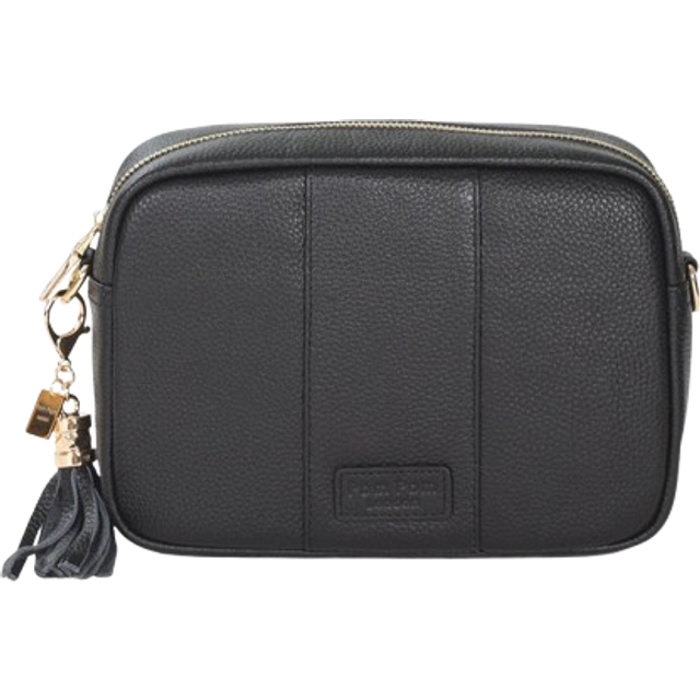 Pom London - City Leather Crossbody Bag Black