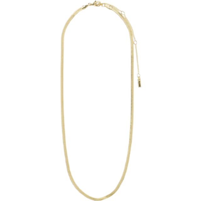 Pilgrim Joanna Flat Snake Chain Necklace Gold-Plated