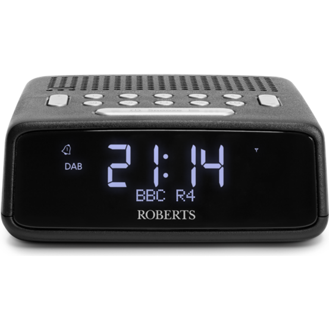 Roberts Ortus DAB DAB+ FM Bedside Alarm Clock Radio Black