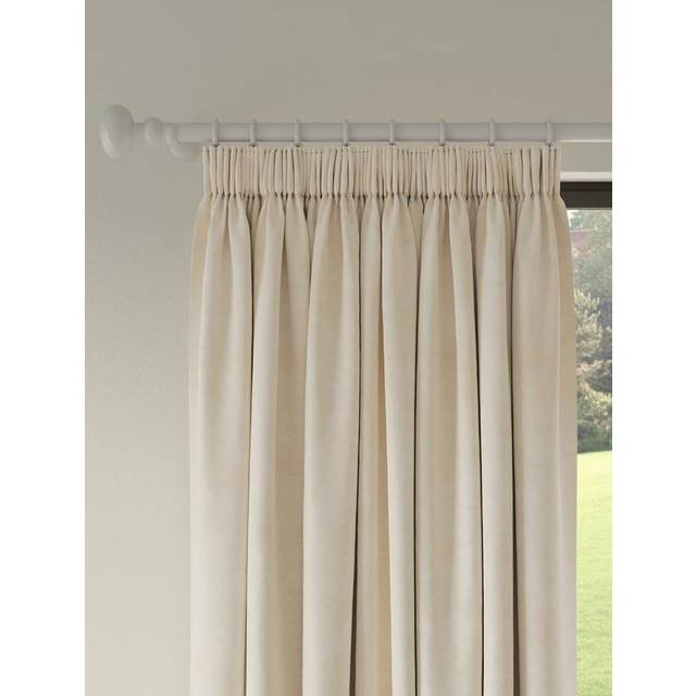 John Lewis Velvet Pair Lined Pencil Pleat Curtains