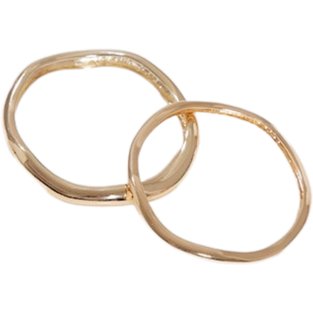 Gold Simple Multipack Bangles, Yellow - One Size