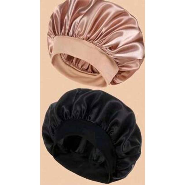 SHEIN Silk Bonnet For Sleeping, Satin Hair Bonnets, Soft Elastic Band Silk Sleep Cap, Silk Hair Wrap For Curly Hair, Ideal For Overnight Curls Preservation,