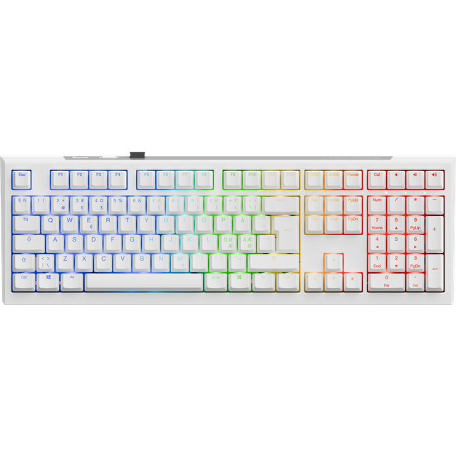 Ducky One X Fullsize Trådlöst Gaming Tangentbord - Vit