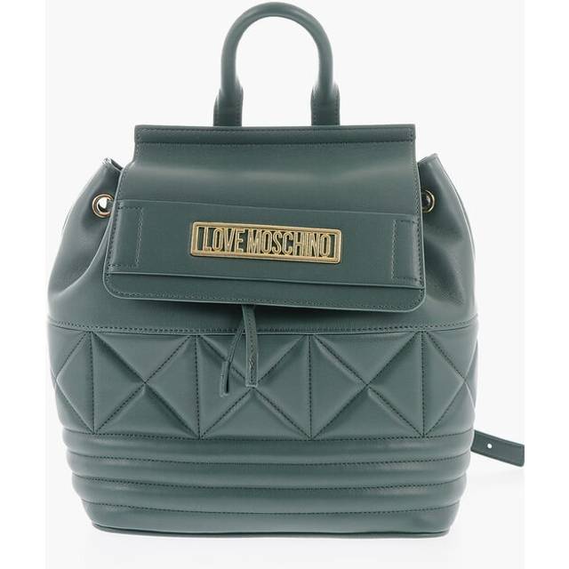 LOVE Quilted Faux Leather Backpack with Metal Golden Logo size Unica (Unica)