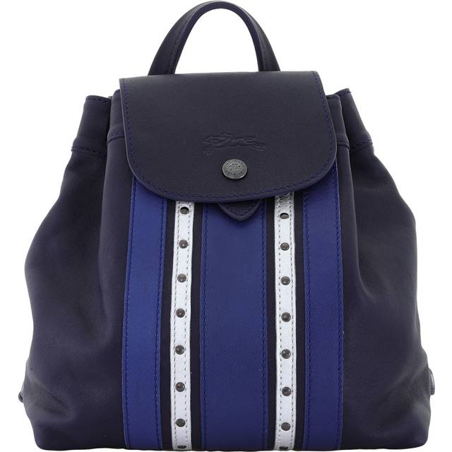 Longchamp Le Pliage Cuir S Rock Backpack - Blue (Dimension: 13.0000x12.0000x7.0000 inches)