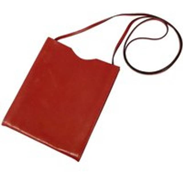 Womens Preloved Red Leather Clutch Wo - Burgundy Clutch Bags - One Size