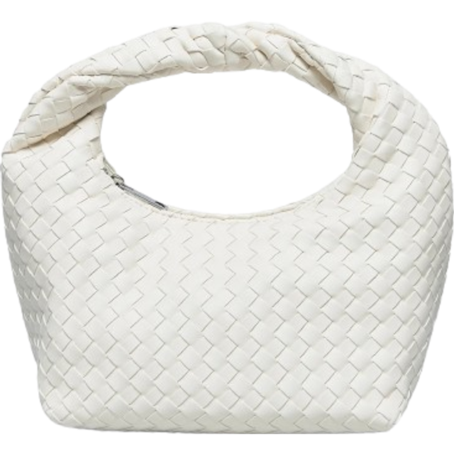 GINA TRICOT Braided Handbag |Vit |One Size