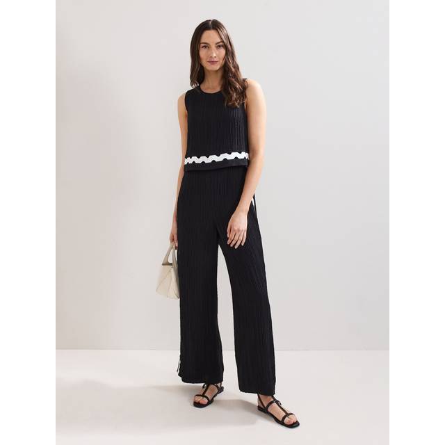 Phase Eight Audrey Contrast Trim Jumpsuit, Black