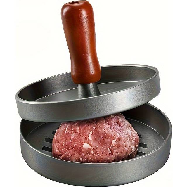 TEMU Premium Burger Press - Grilling, Bbqs & More | Ideal For Meat, Beef, Cheese & Veggie , Effortless Patty Maker, Griddle, Barbecue Cooking