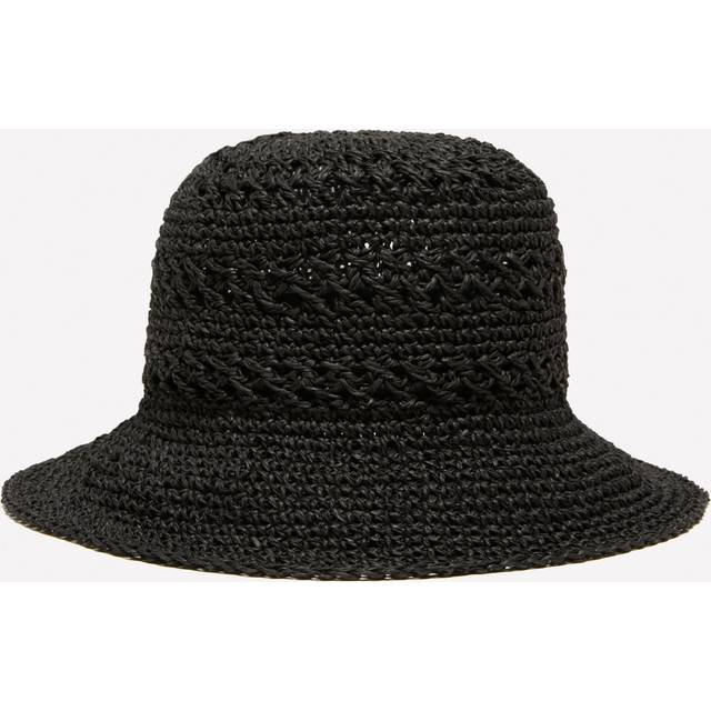 Sisley - Black Crochet Look Cloche, Woman, Black, Size: L