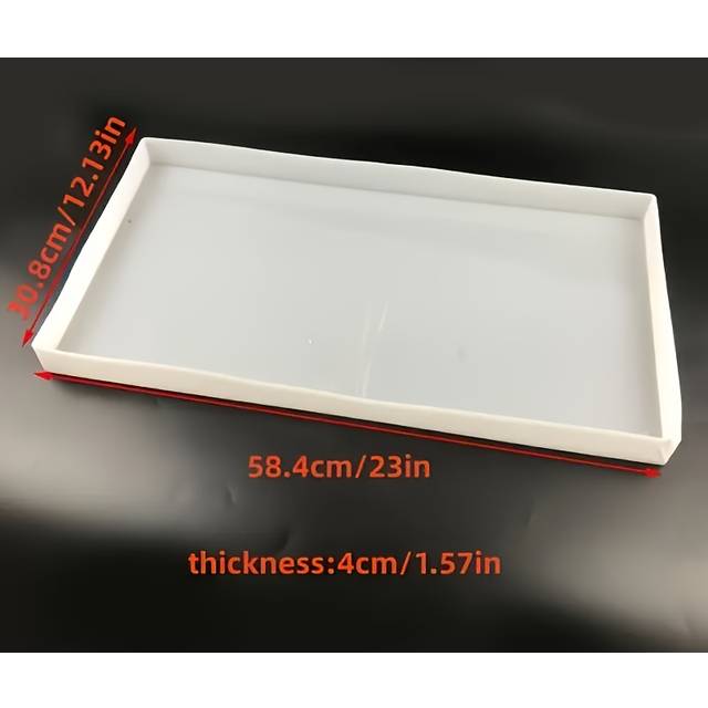 TEMU Resin Casting Molds 1pc Extra Large Rectangular Silicone Mold, For Tabletop And Diy Decorative Artwork Making